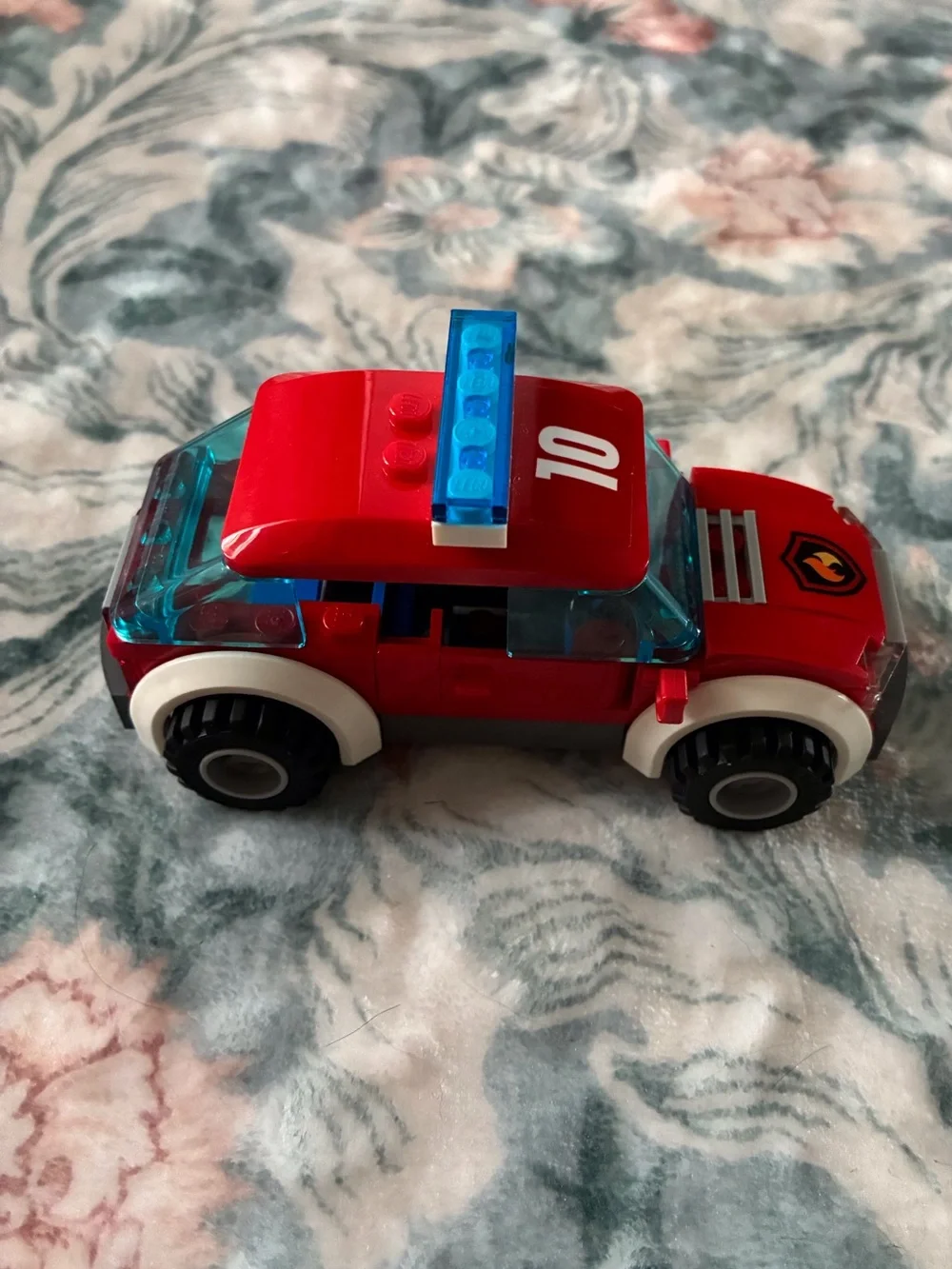 Red Lego firefighter car